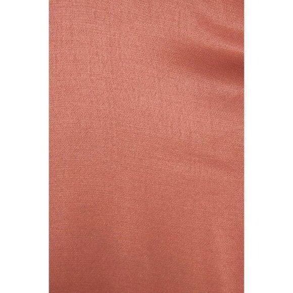Zara Dusty Pink Satin Plunge V-Neck A-Line Dress Wide Straps Rounded Back - Picture 6 of 8